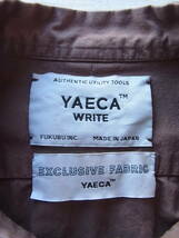 YAECA ヤエカ　コットンリネン素材　オーバーサイズ　バンドカラーシャツ　サイズ S 日本製　ライトブラウン系_画像9