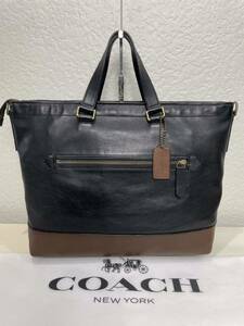 【希少・良品】コーチ COACH メンズ　メンテ済み　ビジネス レザー　トートバッグ　バッグ　本革　ブリーフケース 