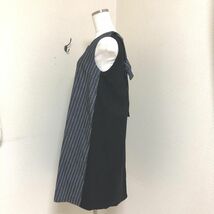 40代 50代 DAMA collection（ダーマ・コレクション）前後切り替え あったか ワンピース 黒７号_画像2