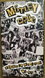 【超々希少品】MOTLEY CRUE / Decade Of Decadence VHS,CD,ポスター、下敷きの4点セット(国内盤)