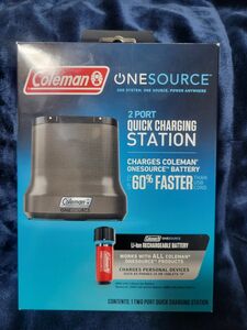 新品 未使用 入手困難 Coleman OneSource 2ポート クイック充電ステーション　ワンソース充電式キャンプシステム