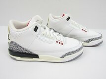 NIKE WMNS AIR JORDAN 3 RETRO (GS) WHITE CEMENT REMAG INED/DM0967-100 SIZE:23cm ナイキ スニーカー 靴 ≡SH6689_画像4