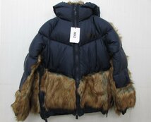 NIKE × saca ナイキ サカイ Nsw Other Sports W Nrg Rh Parka フェイクファー ダウン ジャケット SIZE:XS ⊥FL836_画像1