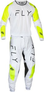 L/32インチ MXウエア上下セット FLY 24 EVOLUTION DST ホワイト/ハイビス ジャージ＆パンツ モトクロス 正規輸入品 WESTWOODMX