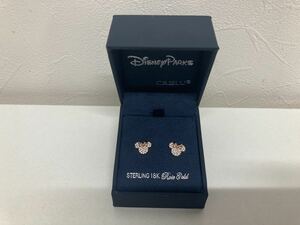 DisneyParks CRISLU ミニーマウス　ピアス　ディズニー パークス　クリスル　ローズゴールド ピンクゴールド　K18 STERLING