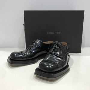 【BOTTEGA VENETA】 ドレスシューズ ボッテガ・ヴェネタ 42 2/1 黒 ブラック レザー ts202405