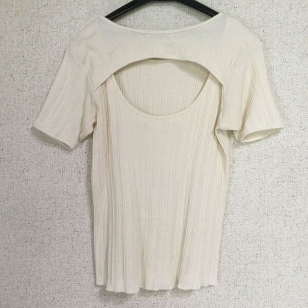 Alia アリア 背中あきブラウス tシャツ カットソー トップスサイズ着丈 約55㎝胸幅 約40㎝