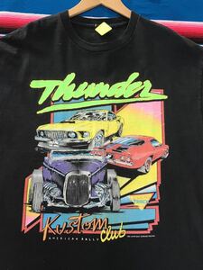 Thunder Kustom Club Tシャツ パクサン　ホットロッド　USA マッスルカー　アメリカ　ビンテージ　世田谷ベース　企業　カンパニー　古着