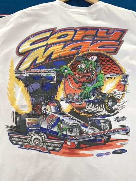 Cory Mac Darrel Gwynn Racing Tシャツ ゼロヨン ドラッグレース トップフューエル ビンテージ 世田谷ベース 企業 古着 アメカジ