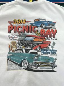 2014 Picnic By the Bay Tシャツ　シボレー　ベルエア　USA ホットロッド　ローライダー　ビンテージ　世田谷ベース　古着　企業　アメカジ