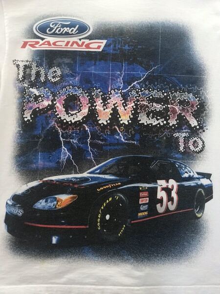 Ford Racing Tシャツ フォード レーシング GM アメリカ レース ビンテージ ナスカー 世田谷ベース 企業 古着 アメカジ