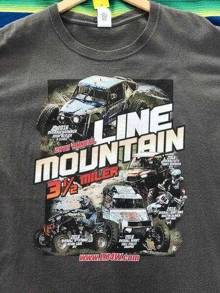 Line Mountain 2016 Tシャツ オフロード ATV ラリー USA アメリカ ビンテージ 世田谷ベース レーシング 古着 アメカジ