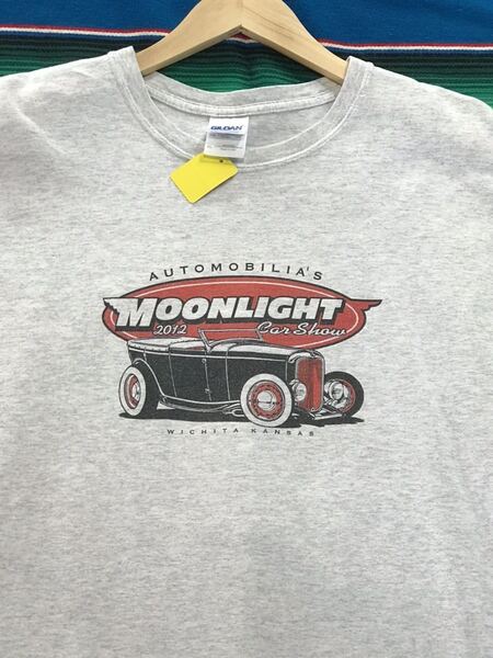 Moonlight Car Show 2012 Tシャツ ムーンライト アメリカ カーショー ホットロッド マッスルカー ビンテージ 世田谷ベース 古着