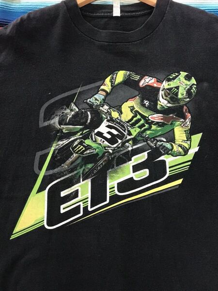 Eli Tomac 3 Tシャツ モンスター　スーパークロス　モトクロス　USA アメリカ　ビンテージ　世田谷ベース　古着　企業　カンパニー