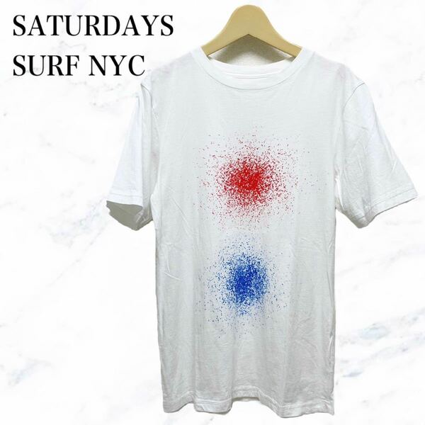 saturdays surf nyc 半袖Tシャツ　プリントTシャツ　白