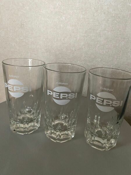 昭和レトロ　ペプシ　グラス　3個セット タンブラーグラス