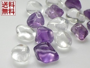 天然水晶 アメジスト １００ｇパック 2石セット 握り石 原石磨き CRYSTER QUARTZ Amethyst 全国送料無料