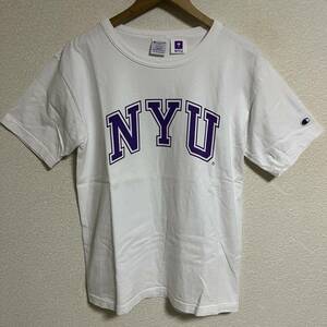 チャンピオン Champion T1011 NYU Tシャツ M 白 USA製