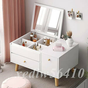  dresser dresser LED mirror . drawer attaching Mini make-up vanity, small two -ply use dresser,.. for,. window,3 color is selection .. 