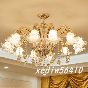 高品質 豪華 ヨーロッパスタイルシャンデリア 水晶シャンデリア 居間ランプ レストランシャンデリア ベッドルーム 天井吊り型照明 15灯 F15