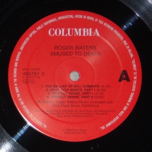 極美! Holland Original 1992年 初回 Columbia Amused To Death / ROGER WATERS 完品の画像6