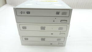 複数出品/DVD内蔵マルチドライブ 各メーカーMIX 各社同等モデル×3個セット 白 SATA接続（一例として DH-16AFSH/LG GSA-H62N 他)中古動作品