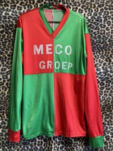 70s 80s Unknown ヴィンテージ MECO GROEP サッカー オールド ゲームシャツ ユニフォーム ポルトガルカラー トレーニング用