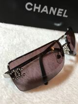 ★未使用品★CHANEL シャネル サングラス★ボルドー系★ココマーク ラインストーン★フレーム 4104-B c.124/7E 62□15 120★ケース・箱有り_画像3