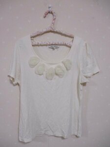 ★ Laura Ashley ★ Короткий рукав T -Fork M Cream White (30827).