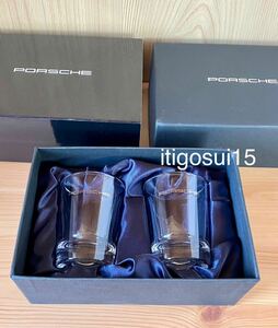 ★【未使用】ポルシェ PORSCHE★ペア ショットグラス ソーダガラス★日本製★ノベルティ★食器 コップ