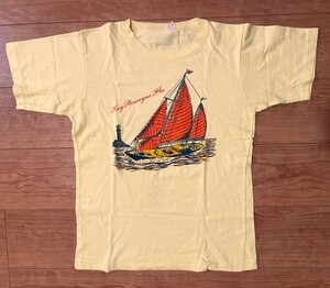 【VINTAGE / ビンテージ】 Palm Island Of Miami Tシャツ、Sサイズ、多分「MADE IN USA」「Cotton100%」「'60s」