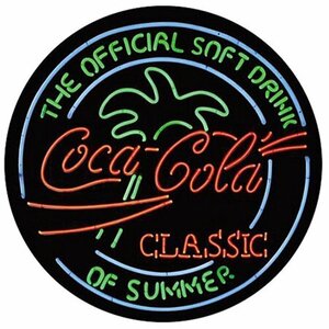 コカコーラ COKE Coca-Cola グッズ　ティン サイン Coke Neon Round MS2426コーラ雑貨 アメリカン雑貨