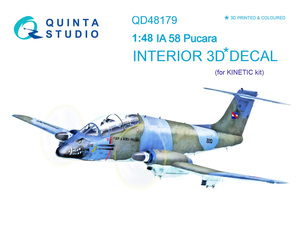 QUINTA STUDIO(QD48179)1/48 IA-58 プカラ用内装3Dデカール (キネティック用)