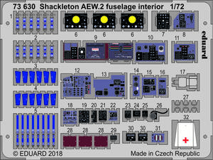 エデュアルド(73630) 1/72 アブロ シャクルトンAEW.2胴体内装用エッチングパーツ(エアーフィックス用)