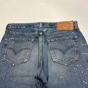 フィリピン製 Levi’s リーバイス 501 デニムハーフパンツ ジーンズ ペイント 501-01 W34 L14の画像4