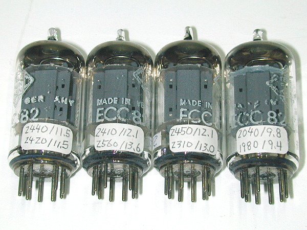 □TELEFUNKEN ECC82/12AU7(ダイヤマーク)4本中古動作品| JChere雅虎