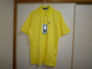 ミズノ GOLF 半袖ポロシャツ 黄色 Lサイズ