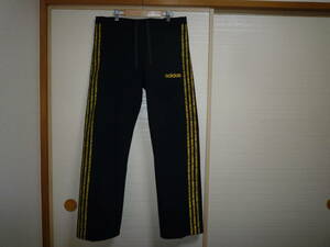  Adidas thickness cloth pants black × gold L size 