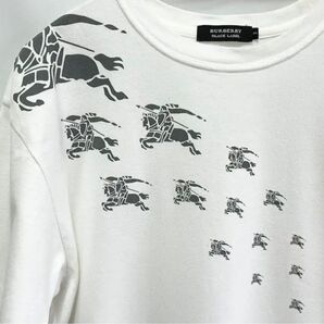 【新品レア】BURBERRY BLACK LEBEL バーバリーブラックレーベル ナイトライダーロゴ総柄&バックロゴTシャツ L