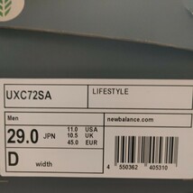 新品 定価13200 ニューバランス UXC72SA ブルー ネイビー 29cm US11 New Balance スニーカー 2022年製 紺 青 レトロ_画像9