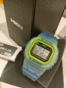 新品 未使用 G-SHOCK DW5600-LS ブルー スケルトン CASIO スピード 