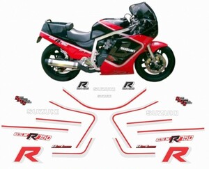 グラフィック デカール ステッカー 車体用 / スズキ GSX-R 750 / 1987 RED BLACK