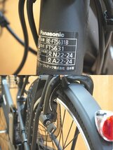 u23-0808☆きれい☆Panasonic　パナソニック　電動アシスト自転車　ティモ・S　BE-FTS631　マットジェットブラック（B4M）　26型　_画像5