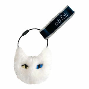 myam-mi key ring White odd cat