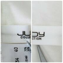 a02619 JUDY ジュディ キング チュニック 半袖 花 装飾 フリル 薄手 日本製 サイズ40 白 ホワイト レディース エレガントガーリーチック_画像10