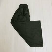 a02666 美品 Lutique ルティーク レディース パンツ ワイド ウエストゴム 紐付 裏地 M カーキ ナチュラル ベーシックカジュアルスタイル_画像4