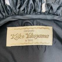 a02732 Keiko Yokoyama ジャケット 長袖 ショート 肩パット 刺繍 フリル 黒 古着 USED 昭和レトロ 上品 華やか エレガントガーリーチック_画像10