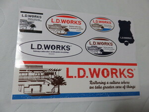 L.D.WORKSエルディーワークス AMERICAN LADDER ステッカー シール ラベル サイズ287-211㎜ L.A.DEPOのオリジナルブランド 未使用