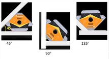 マグネット ホルダー 4個セット 90度 吸着力 25kg 仮止め 磁石 磁気 木工 溶接 ホルダー ポジショナー 強力 コーナー クランプ_画像4