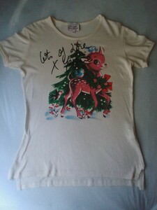 Vivienne Westwood T -Fork Bambi Ivory S Компта хлопка